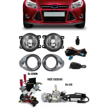 Imagem de Kit Farol de Milha Neblina Ford Focus Hatch e Sedan 2014 2015 + Kit Xenon 6000K 8000K ou Kit Lâmpada Super LED 6000K