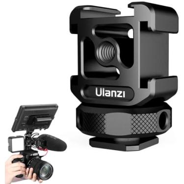 Imagem de ULANZI PT-12 Suporte de extensão para câmera Hot Shoe com suportes triplos para sapatos frios para microfone LED de luz de vídeo, parafuso de 1/4" para braço mágico,compatível com câmeras