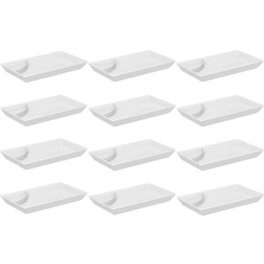 Imagem de 12 Pratos de Sushi Comida Japonesa com Porta Shoyu Branco Restaurante Uno Coza Oriental