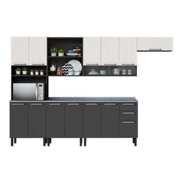 Imagem de Cozinha Itatiaia Midi Pop Art I3 - 6 Peças - Grafite-branco