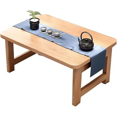 Imagem de Mesa dobrável Varanda Janela de sacada Mesa dobrável para casa Mesa de chá pequena Mesa de centro Cama Mesa de estudo Mesa de leitura Piso Mini mesa de jantar Mesa baixa para brincar, madeir