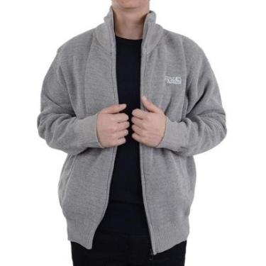 Imagem de Blusa Masculina Red Nose Tricot Plus Size Cinza - 959801-Masculino