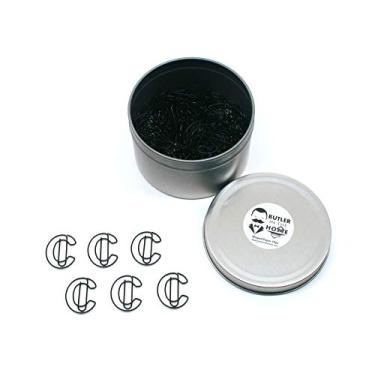 Imagem de Butler in the Home A-Z letra do alfabeto ou número 0-9 - 100 clipes de papel colorido preto para iniciais ou data de nascimento, Preto, Letter C