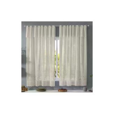 Imagem de Cortina para Cozinha Donna Inter 280x120 cm Valência com Bandô