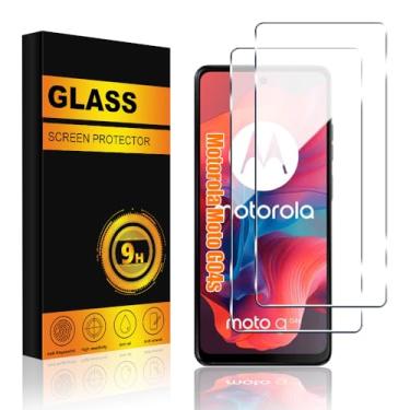 Imagem de Pacote com 2 protetores de tela compatíveis com Motorola Moto G04s / Motorola Moto G04 [dureza 9H premium] protetor de tela de vidro temperado antiarranhões e sem bolhas