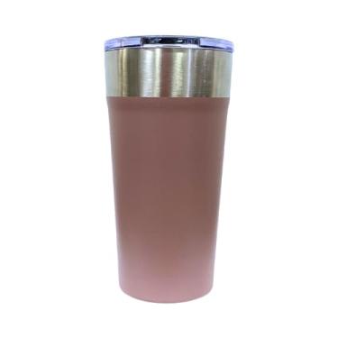 Imagem de Copo Térmico com Tampa Abridor e Canudo 600ml Cor Rosé