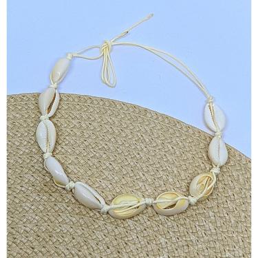 Imagem de Colar Choker Feminino Masculino Conchas Búzios estrela do Mar Fio Encerado Gargantilha Tendência Moda Verão Praia