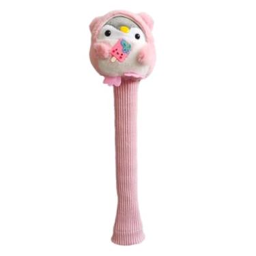 Imagem de Generic Capa decorativa para raquete de badminton, boneca pequena de pelúcia com absorção de suor, malha de desenho animado para badminton, para, Pinguim Rosa