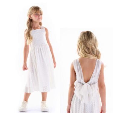 Imagem de Vestido regata midi trabalhado com decote nas costas Kiki Xodó