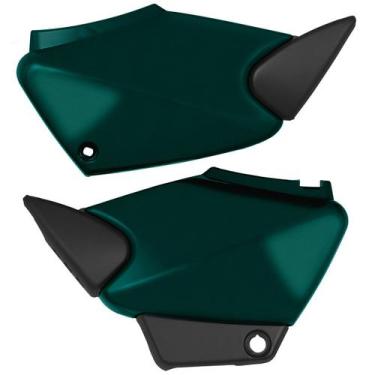 Imagem de Tampa Lateral Par Carenagem Cromo Forte Titan 2000 Até 2008, VERDE PAN
