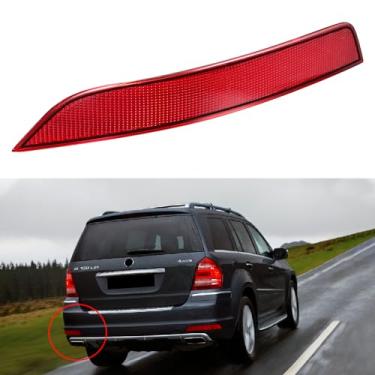 Imagem de BINB ROAD Luz refletora de para-choque traseiro lado esquerdo do motorista 1648200974 compatível com Mercedes Benz X164 GL350 GL450 GL550 2010-2012
