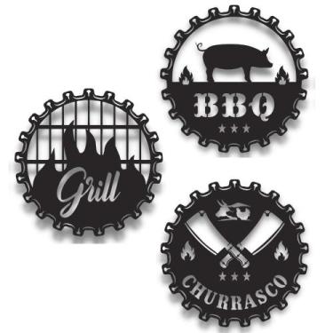 Imagem de Cantinho do churrasco Plaquinhas Decorativas Churrasqueira - CARMISINI