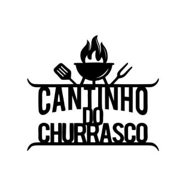 Imagem de Placa Decorativa Cantinho Do Churrasco Churrasqueira - CasaBebeDecor