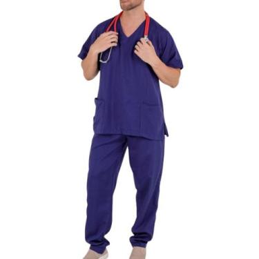 Imagem de Pijama Cirúrgico Scrub Masculino Veterinário Conjunto Plus Size G2 Ph 