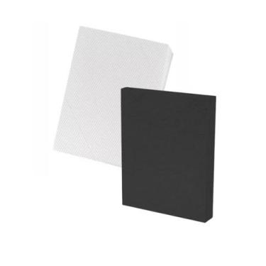 Imagem de Kit 100 Capa Cristal e 100 Contracapa Preta Para Encadernação - Maxipl