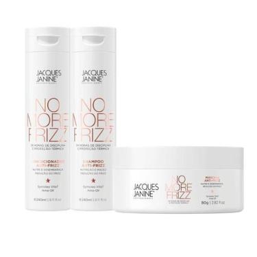 Imagem de Kit Jacques Janine No More Frizz Shampoo Sem Sal Condicionador Leave-I
