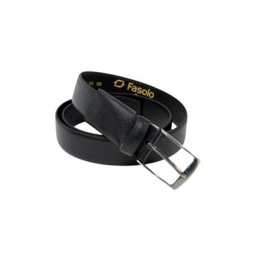 Imagem de Cinto Masculino Social Fasolo Couro Legítimo, Preto, 110