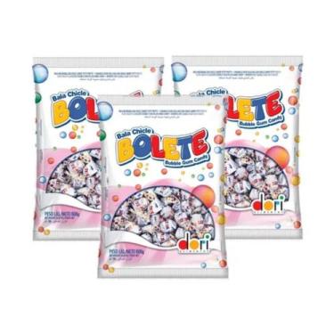Imagem de Kit bala Chicle Bolete Dori 600gr com 3 unidades Dori