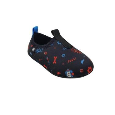 Imagem de Sapatilha Meia Infantil Bebê Menino Lycra Molekinho  2617100, 17, Mult
