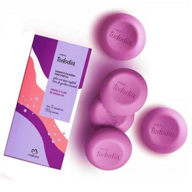 Imagem de Sabonete Tododia Ameixa e Flor de Baunilha  Caixa com 5 Unidades- 90 g