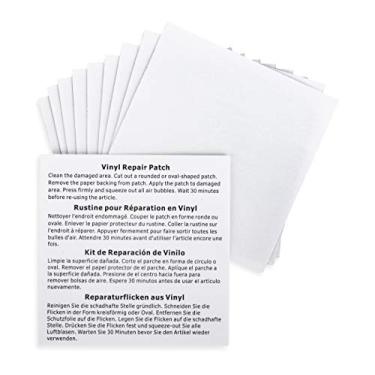 Imagem de Camco Adesivos de colchão de ar de vinil | Repara produtos infláveis | Fácil de aplicar | Mede 7,6 x 7,6 cm | Inclui um pacote de (10) adesivos (51098)