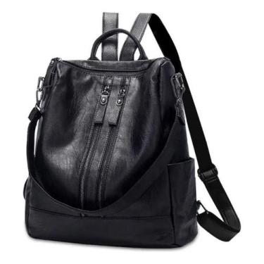 Imagem de Bolsa Mochila Feminina Reforçada 2 Zíper Faculdade Top Lançamento - Al