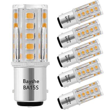 Imagem de BAYSHE 3W 12V Ba15S S8 Sc Baioneta Base de Contato Único 1156 1141 Lâmpada Led 2700K Branco Quente, Baixa Tensão Ac/Dc 12Volt Paisagem Caminho Deck Rv Camper Marine Boat Trailer Iluminação - Pacote de