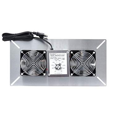 Imagem de Durablow Ventilador de Ventilação para Espaço de Rastreamento de Aço Inoxidável Air-Out 220 Cfm, Ventiladores Duplos com Desumidistato e Termostato, Ventilação de Base, Mitigação de Radônio, para Espa