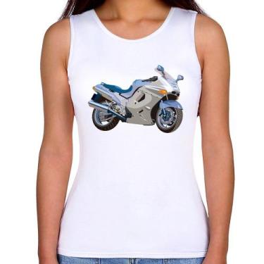 Imagem de Regata Feminina Motorcycle - Foca na Moda, Branco, P