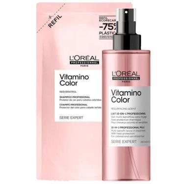 Imagem de Kit L'Oréal Vitamino Color Refil Shampoo 240ml + Leave-in 190ml - LOré
