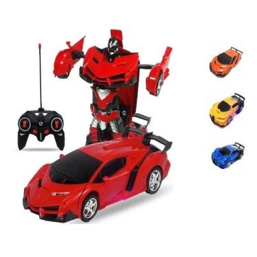 Imagem de Brinquedo Carrinho Controle Remoto Vira Robô Transformers Lamborghini 
