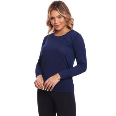 Imagem de Camiseta Feminina Proteção Solar Manga Longa Adulto Dry Fit - Brás e C