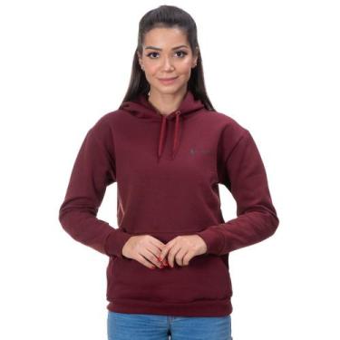 Imagem de Moletom Ranster Feminino Capuz Canguru Bordo, G