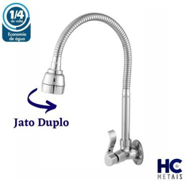 Imagem de Torneira De Cozinha Parede Gourmet Flex C-77 1/4 Volta 1167 - HC METAI