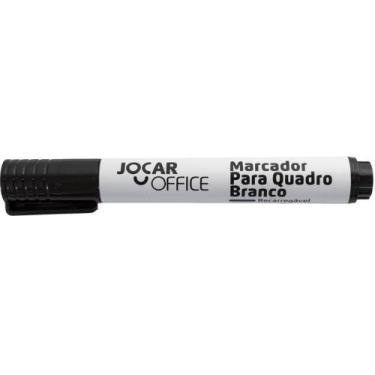 Imagem de Pincel para Quadro Branco Recarregável Jocar Preto - Caixa com 12 Unid