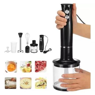 Imagem de Mixer Processador Misturador Moedor Carne Alimentos Alho Verduras Legu