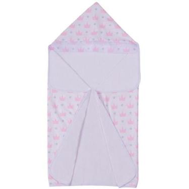 Imagem de Toalha de Banho Bebê Princesa Rosa com Capuz - Miguel Baby