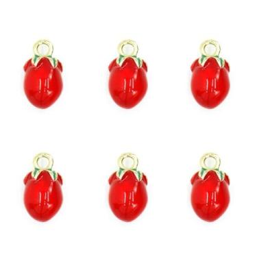 Imagem de Pingente Coleção Frutas : Tomate - 6 Unidades - Círculo