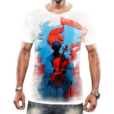 Imagem de Camisa Camiseta Tshirt Instrumento Corda Violoncelo Arte 3 - Enjoy Sho