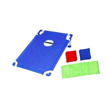 Imagem de Vaveren Sacos de feijão jogar jogo tabuleiro educacional entretenimento portátil jogar jogo cornhole conjunto para quintal esportes ao ar livre indoor, Azul