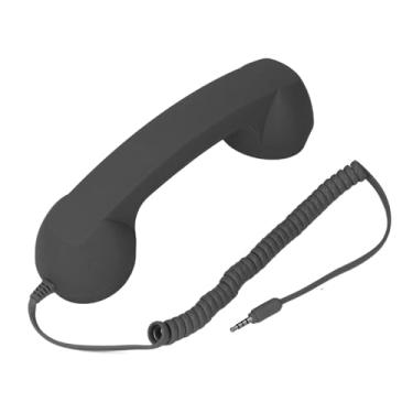 Imagem de Fone de Ouvido Sem Fio para Celular, Fone de Ouvido retrô Elegante à Prova de Radiação, Som Claro Multifuncional para Escritório para Viagens (Preto)