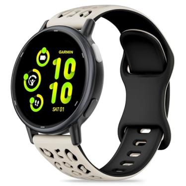 Imagem de Pulseiras gravadas compatíveis com Garmin Forerunner 165/55/Vívoactive 5/Vívoactive 3/Venu Sq 2/Sq, pulseira de relógio de silicone macio de 20 mm com estampa de leopardo, pulseira boho feminina