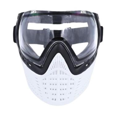 Imagem de Vaveren Máscara de esgrima Proteção facial de esgrima Máscara de instrutor de esgrima profissional portátil universal Capa de rosto para treinamento de, Preto Branco