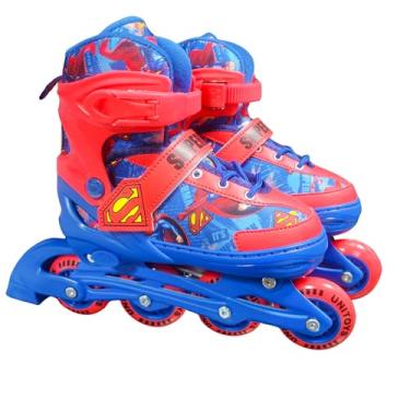 Imagem de Patins Inline Kit Superman (P) Tamanho 30-33