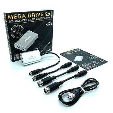Imagem de Kaico Adaptador HDMI duplo SEGA Genesis & Saturn 2X Line – para uso com Sega Saturn, Megadrive, Genesis, SNK Neo Geo – Suporta RGB e Saída Composto – Tudo em uma linha dupla x2 HDMI para SEGA