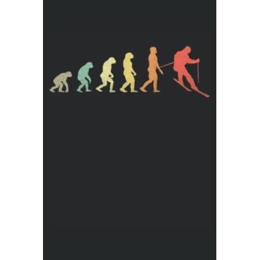 Imagem de Ski Evolution - cuaderno deportivo de invierno para esquiadores: Notebook DIN A5 (6x9) para instructores de esquí y receptores de esquí con 120 ... y días de semana para la función del diario