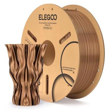 Imagem de ELEGOO Filamento 3D PLA de Metal 1,75 mm Bronze Metálico 1 kg, Precisão Dimensional +/- 0,02 mm, para a Maioria das Impressoras 3D FDM
