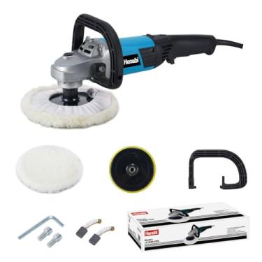 Imagem de Politriz Rotativa Angular Automotiva 7 Polegadas 1400w Polidor 220v Maquina de encerar Profissional HANABI
