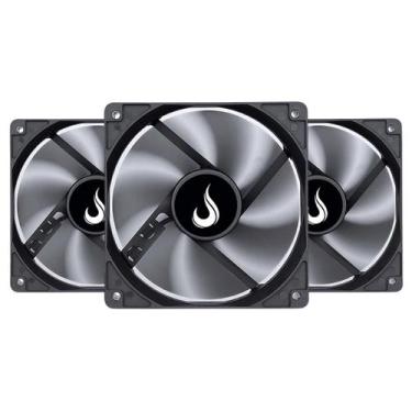 Imagem de Kit 3 Cooler Fan Rise Mode 120mm 12v Preto - RM-BK-01-FB