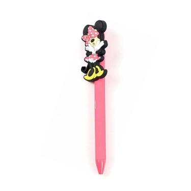 Imagem de Caneta Esferográfica Retrátil Escrita Azul Disney Minnie Mouse Molin Rosa Escuro